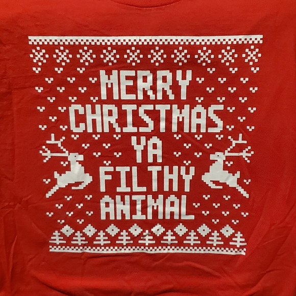 Vintage Alstyle T-shirt Home Alone Merry Christmas Holiday LARGE Red Xmas Kevin - Picture 3 of 5